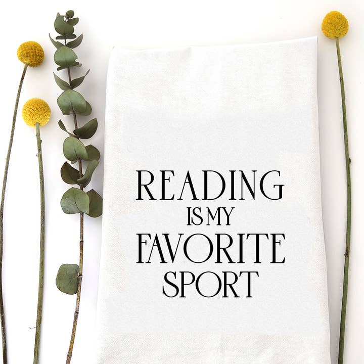READING FAVORITE SPORT - TEA TOWEL for wholesale by Wildwood Landing