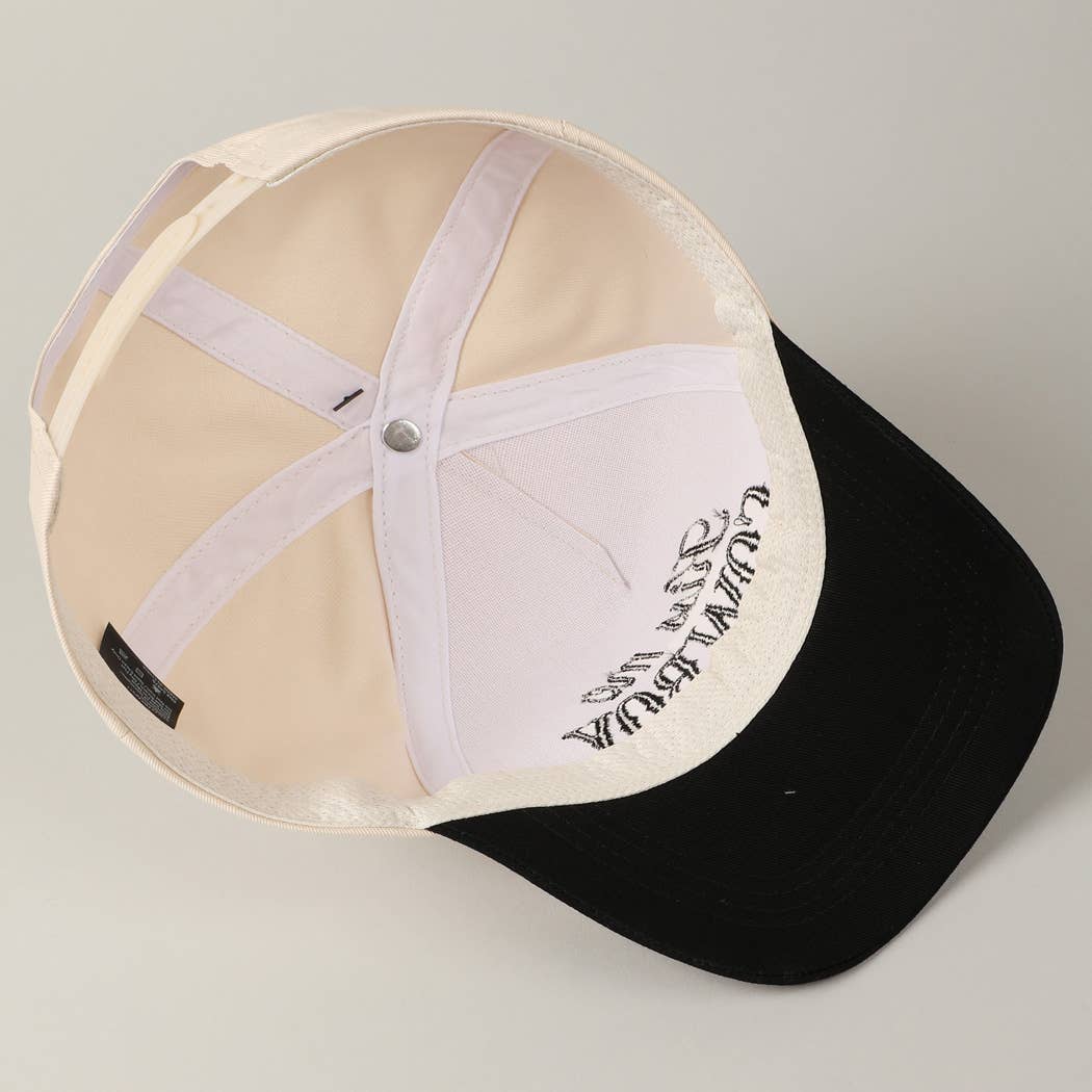 Fashion City – wholesale Trucker hat – Unisex – Kiss Me Cowboy Embroidery Two-Tone Cap4