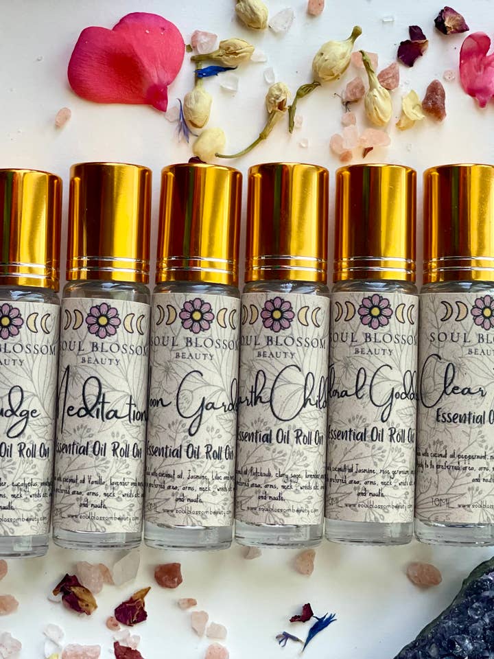 Natural Essential Oil Aromatherapy Roll on - Herbal Perfume - Mood Scents for wholesale by Soul Blossom Beauty