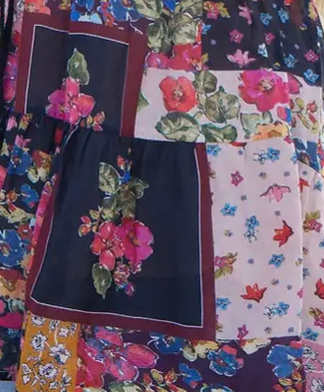 Blue Boheme – wholesale Blouse – Women’s – Luana Printed Blouse Patchwork Black5