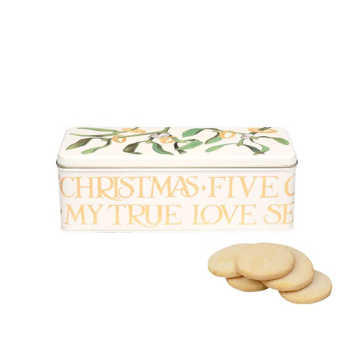 Tin Treats – wholesale Biscuit jar – Emma Bridgewater 5 Gold Rings Rectangular Tin & Biscuits