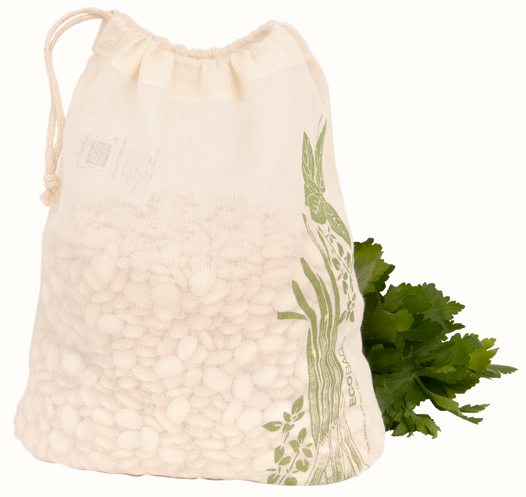 ECOBAGS - Wholesale Kruidenierswinkel/boodschappentas - Herbruikbare groentezakken van biologisch katoen met print - 3 stuks6