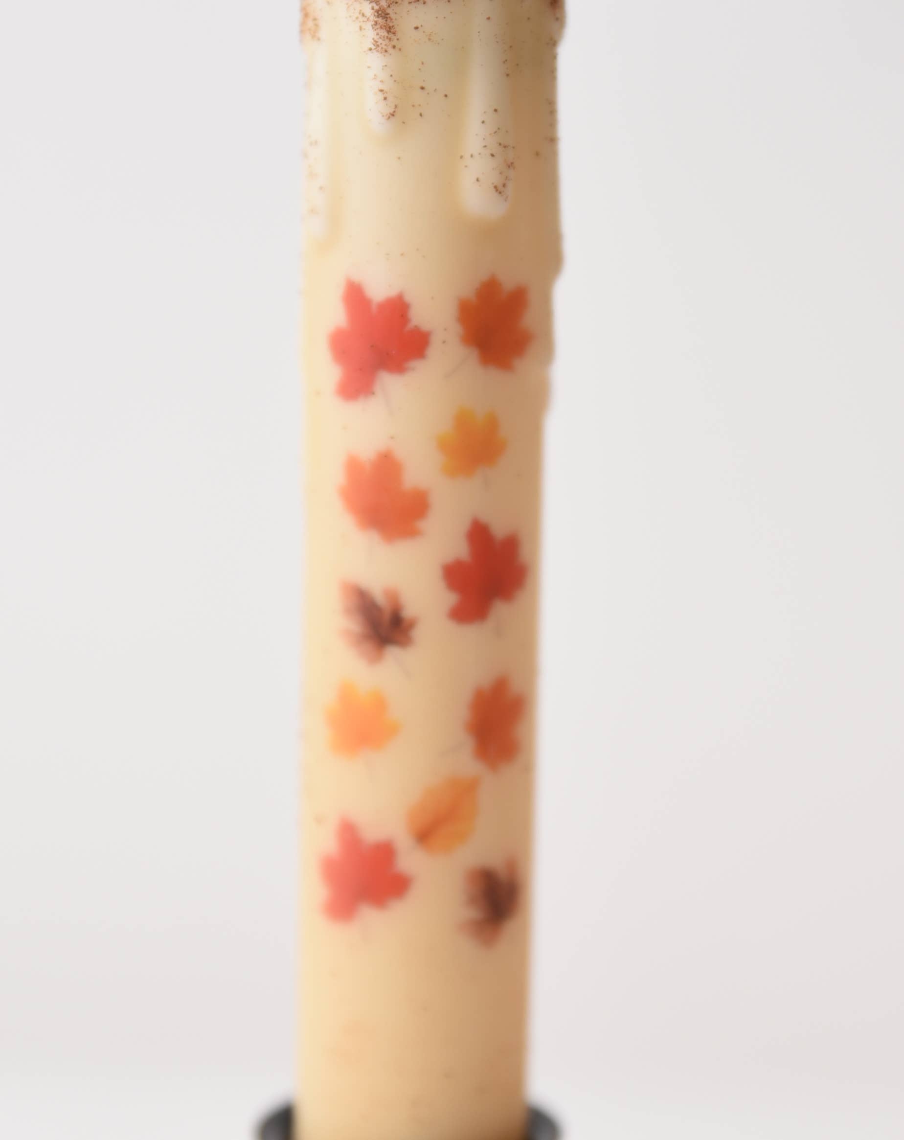 LMS Wholesale – wholesale Flameless candle – Floating Maple Leaves LED Timer Taper Candle3