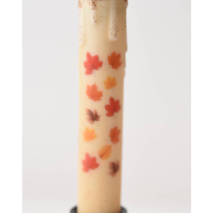 LMS Wholesale – wholesale Flameless candle – Floating Maple Leaves LED Timer Taper Candle3