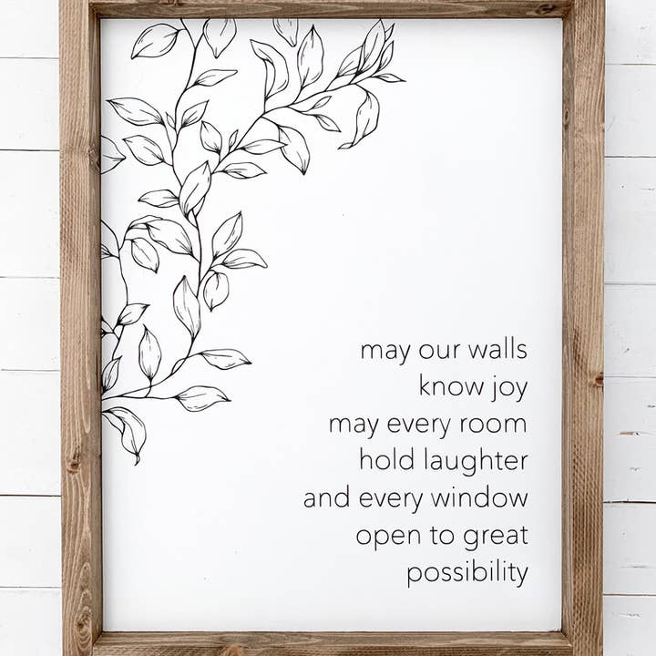Ashwood Designs - Wholesale Sign - May our walls know joy