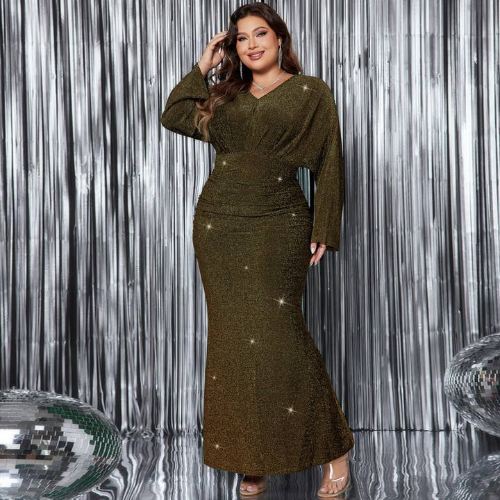 EmberLoom - Wholesale Gown - Women's - Plus Size Sequin Mermaid Evening Gown