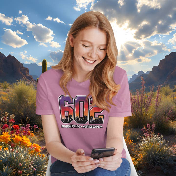 Eyeconic Prints - Wholesale Shirt - Unisex - 602 Sunset Vibes Phoenix Arizona T-Shirt1