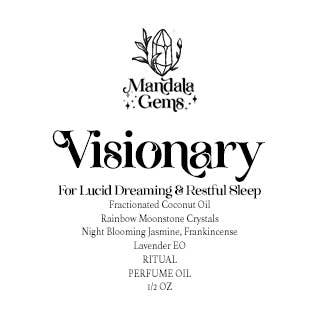 Mandala Gems – Óleo de fragrância por atacado – Óleo de perfume JASMINE com cristais Rainbow MOONSTONE6