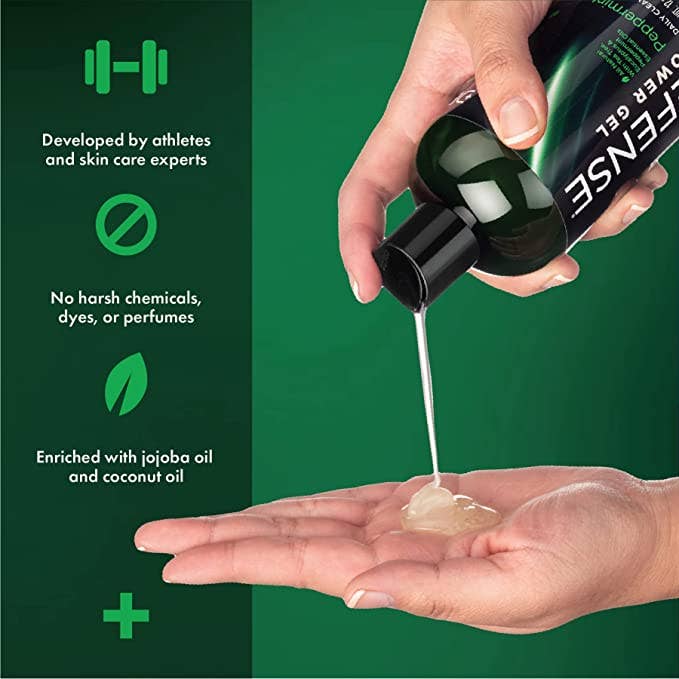 Defense Soap - Wholesale Body Wash/Shower Gel - Peppermint Shower Gel - 8 oz