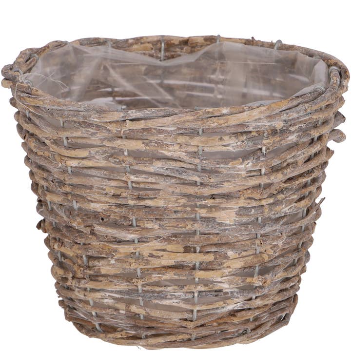 Vaso Naturale Andi, D22cm, H17cm, Bianco Naturale Spazzolato per la vendita all'ingrosso da parte di Vosteen