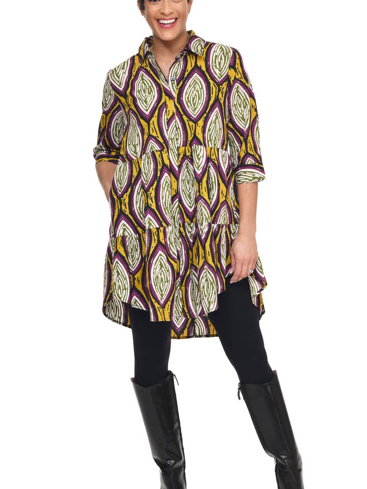 CV1013 Vestido Celine en Almendras* para venta al por mayor de Tulip Clothing