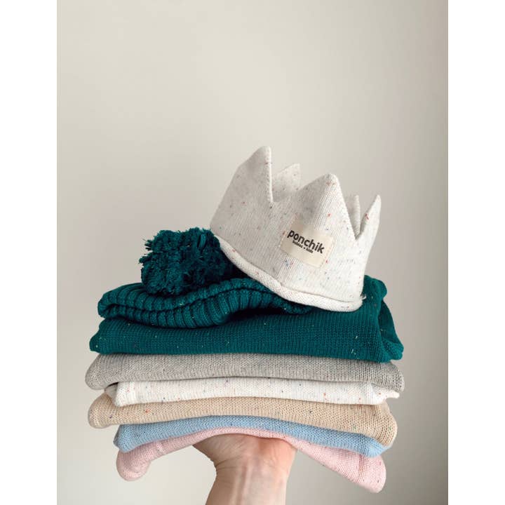 Ponchik Babies + Kids - Cotton Jumper - Carmel Speckle Knit for wholesale by Ponchik Babies + Kids