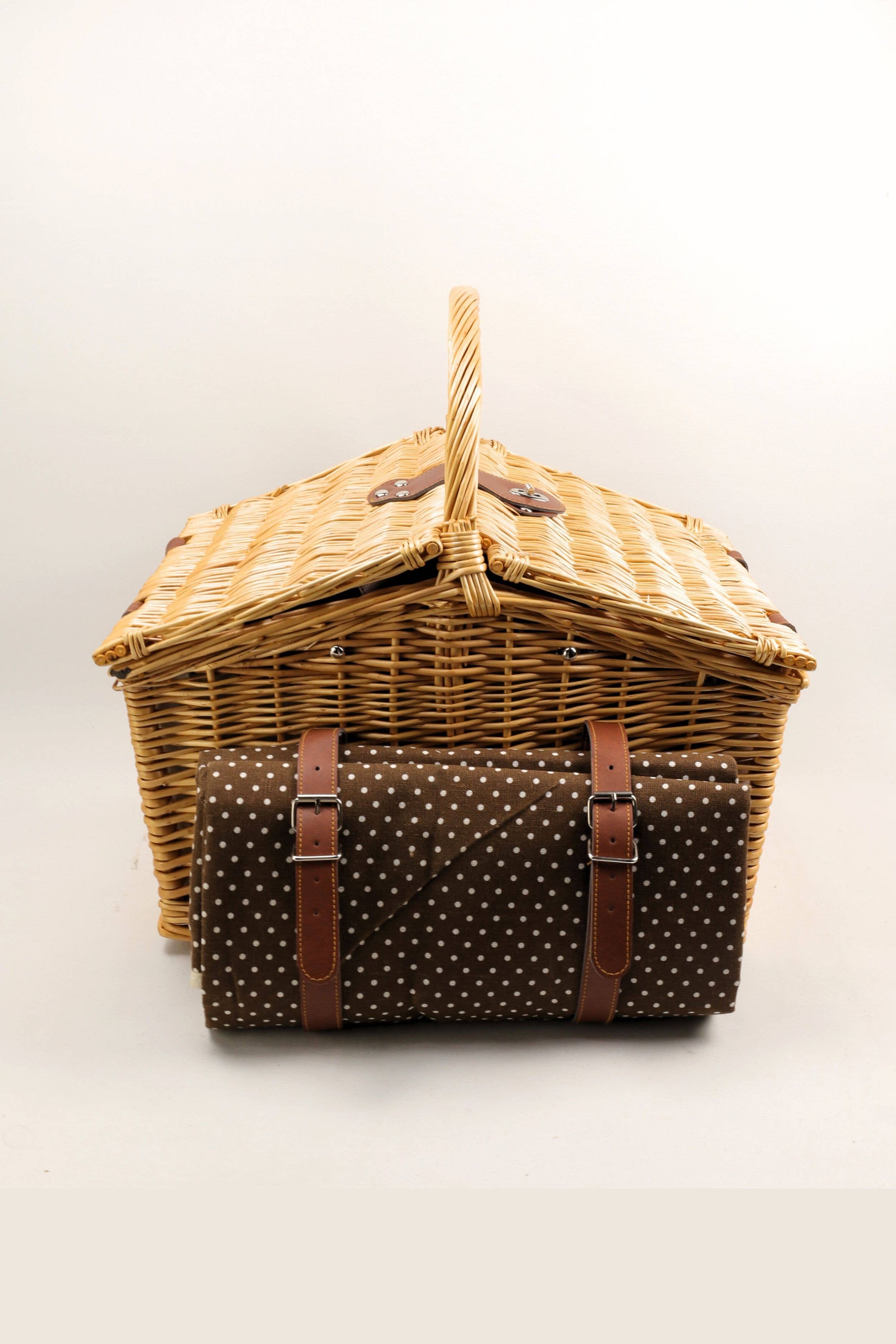 PIETRA DI CASA – Engroshandel Picnickurv – Picnic Kurv 22 til 2 personer i naturflettet beige1