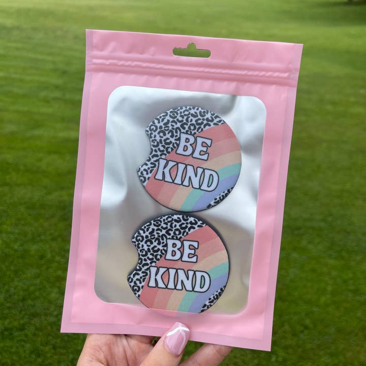 SarahMackenzieStudio - Wholesale Car Coaster - Women's - Be Kind Car Coasters