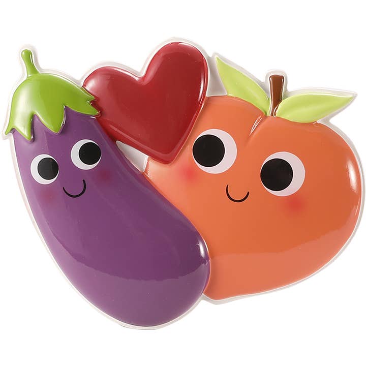 Aubergine og Fersken Par Personlig Ornament for engroshandel hos PolarX Ornaments
