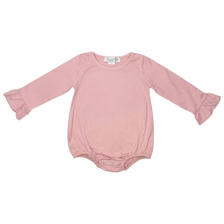 Love That Cotton - Wholesale Bodysuit (Non-Footed) - Baby - Threaded Cotton Girl Long Sleeve Ruffle Bubble 100% Cotton5