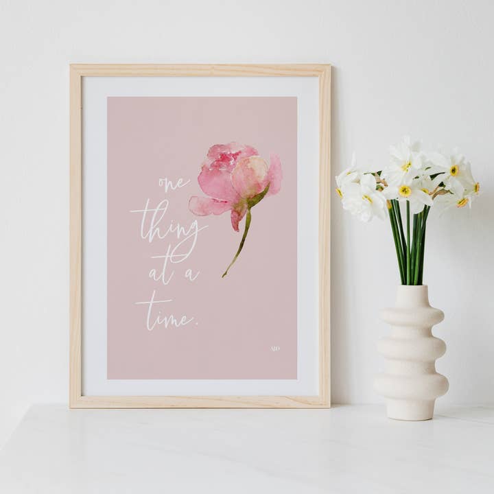 One Thing At A Time Printed Wall Art for wholesale by Anna Jayne Designs