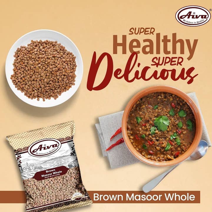 Aiva Products - Wholesale Beans - Aiva Masoor Matki or Masoor Whole Brown 4 lb3