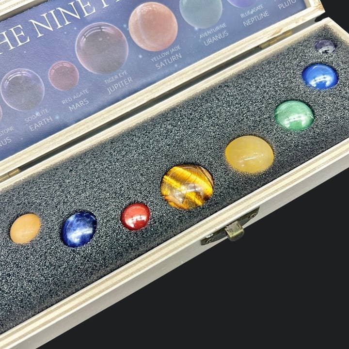 Crystal River Gems LLC - Wholesale Spiritual Stone/Crystal - Gemstone Planet Box (9 Pieces) Wholesale Polished Crystals2