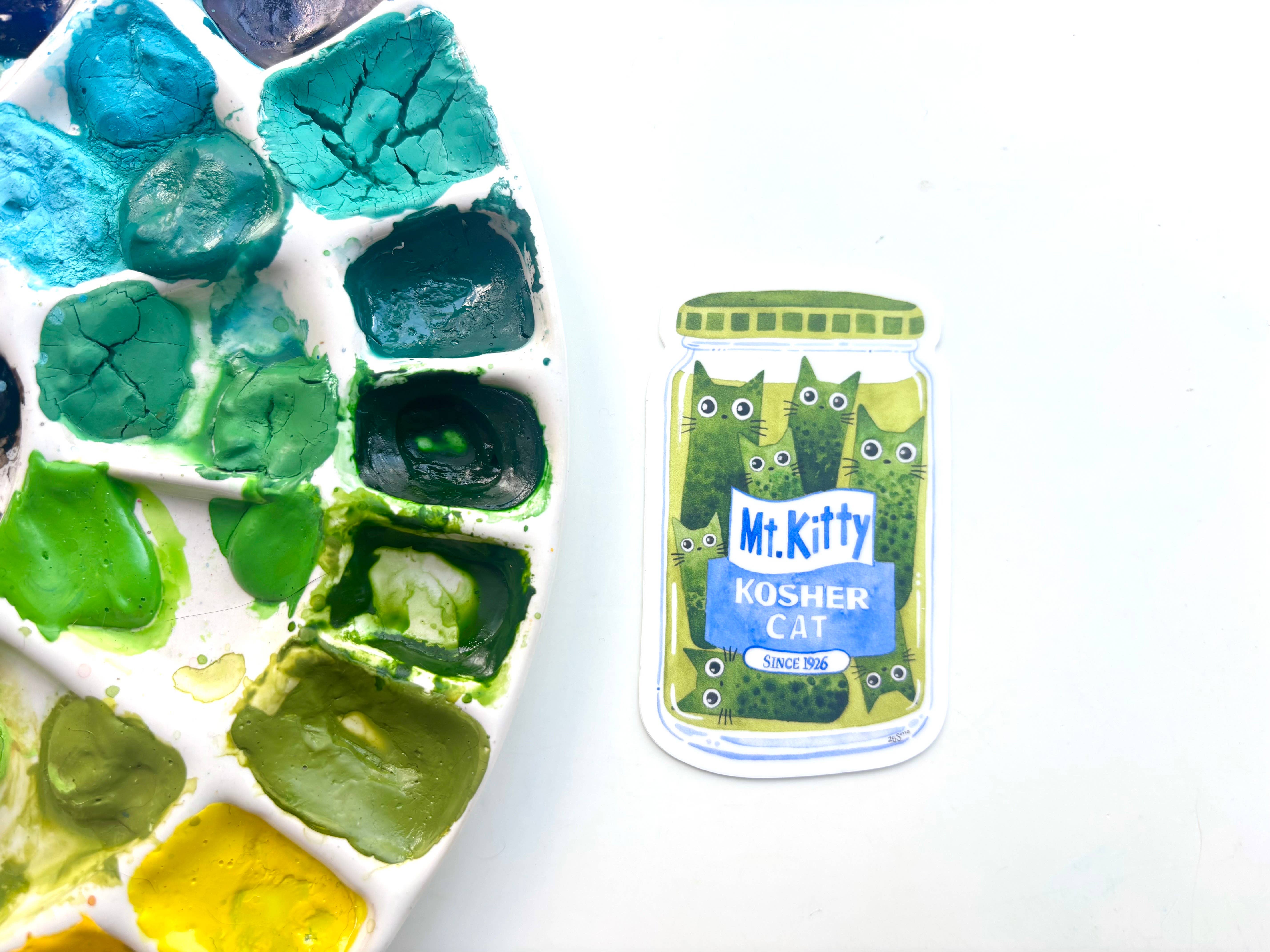 Owlfeathers Watercolor - Wholesale Sticker - Pickle Cat Funny Food Vinyl Sticker – Pickle Cat Jar0