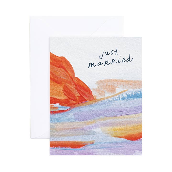 Tanner Mountain Wedding Greeting Card for wholesale by Evergreen Summer
