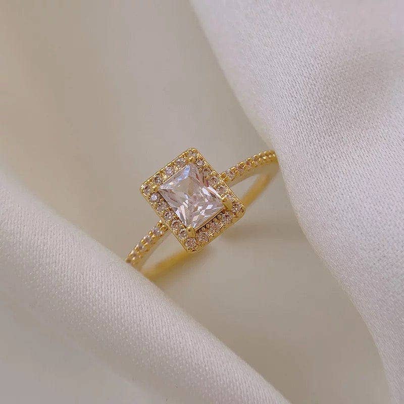 Gold Fashion Emerald Cut Ring for wholesale on Faire0