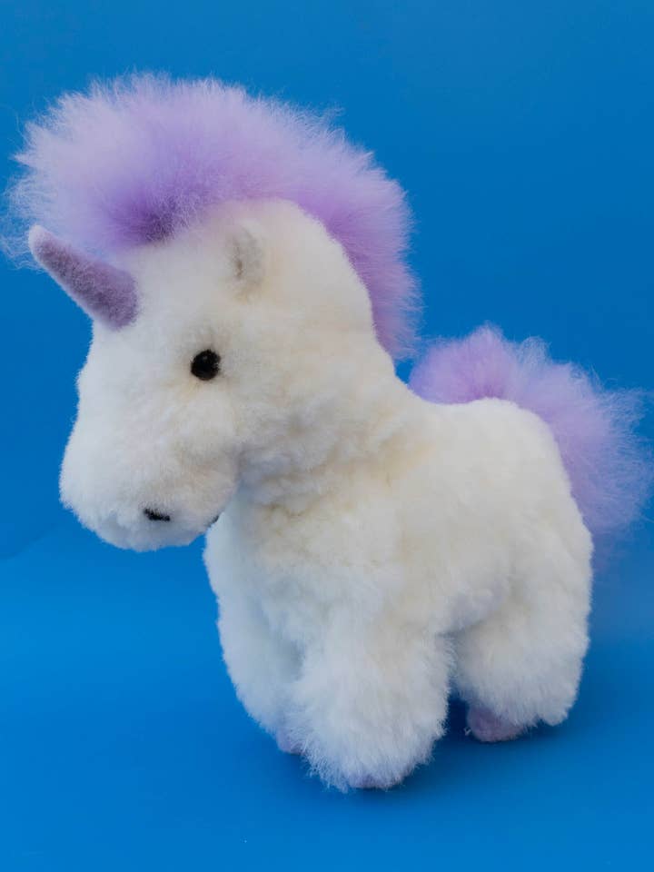 Alpaca Stuffed Unicorn Purple for wholesale by Inspired Peru