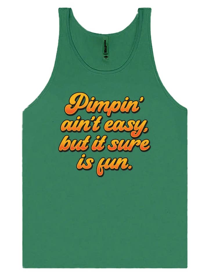 "Essere un magnaccia non è facile" Canotta Premium Unisex per la vendita all'ingrosso da parte di Amp'd Apparel Company