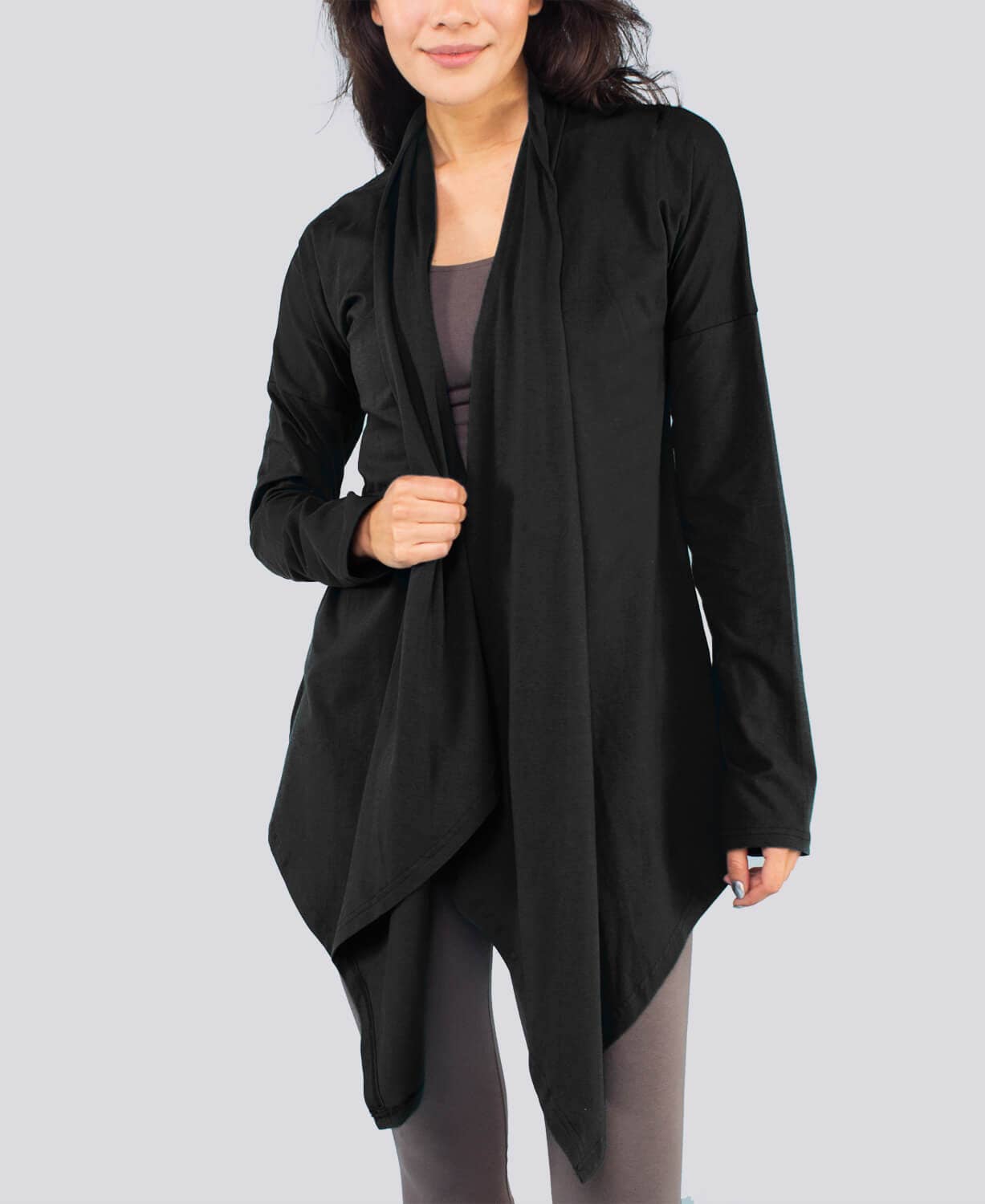 Soul Flower - Wholesale Cardigan - Women's - Crescent Moon Draped Cardigan1