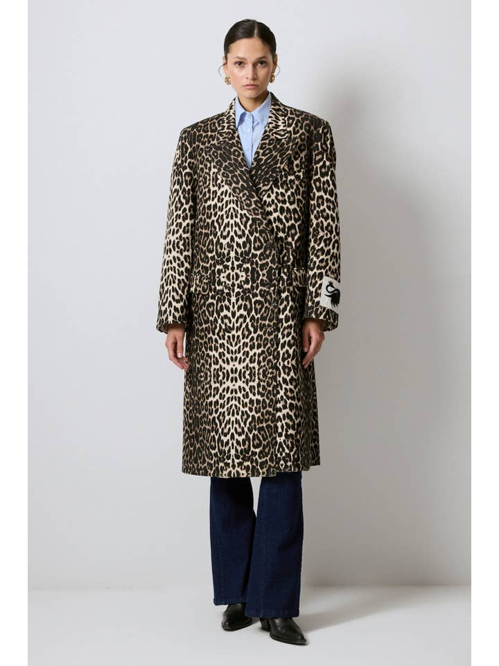Motivo CAPPOTTO LUNGO IN COTONE A STAMPA LEOPARDO in vendita all'ingrosso su Faire3