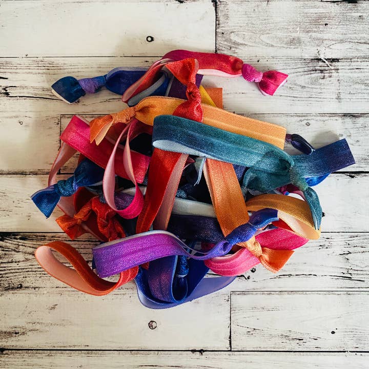 Hair Ties, Watercolor, Tie Dye, Elastics, Package Filler for wholesale by Chaotic Butterfly
