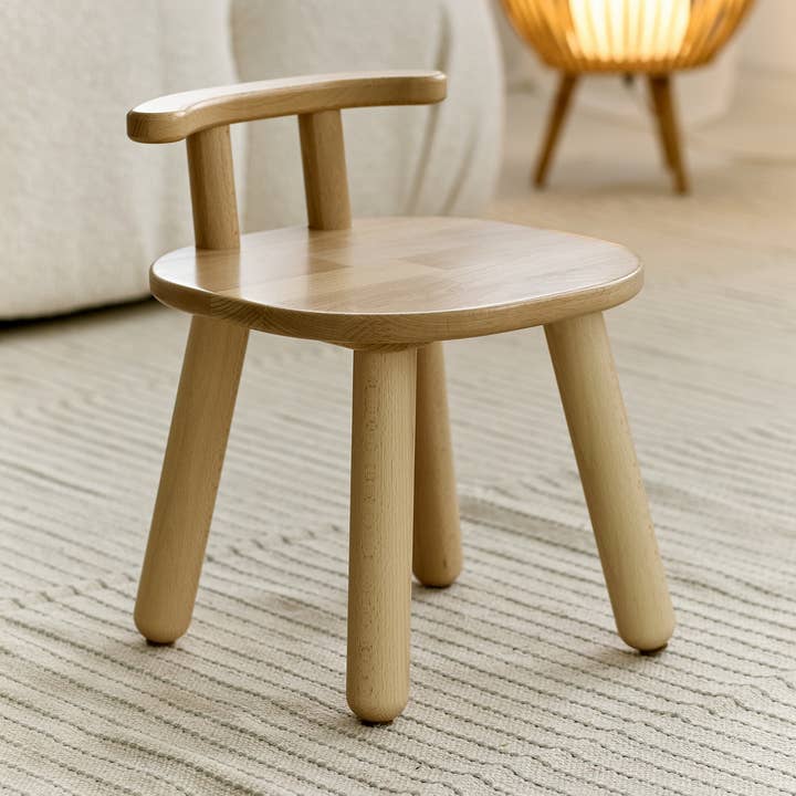 Chaise en bois naturel pour tout-petits - Chaise en bois pour enfants pour la vente par ODEAS