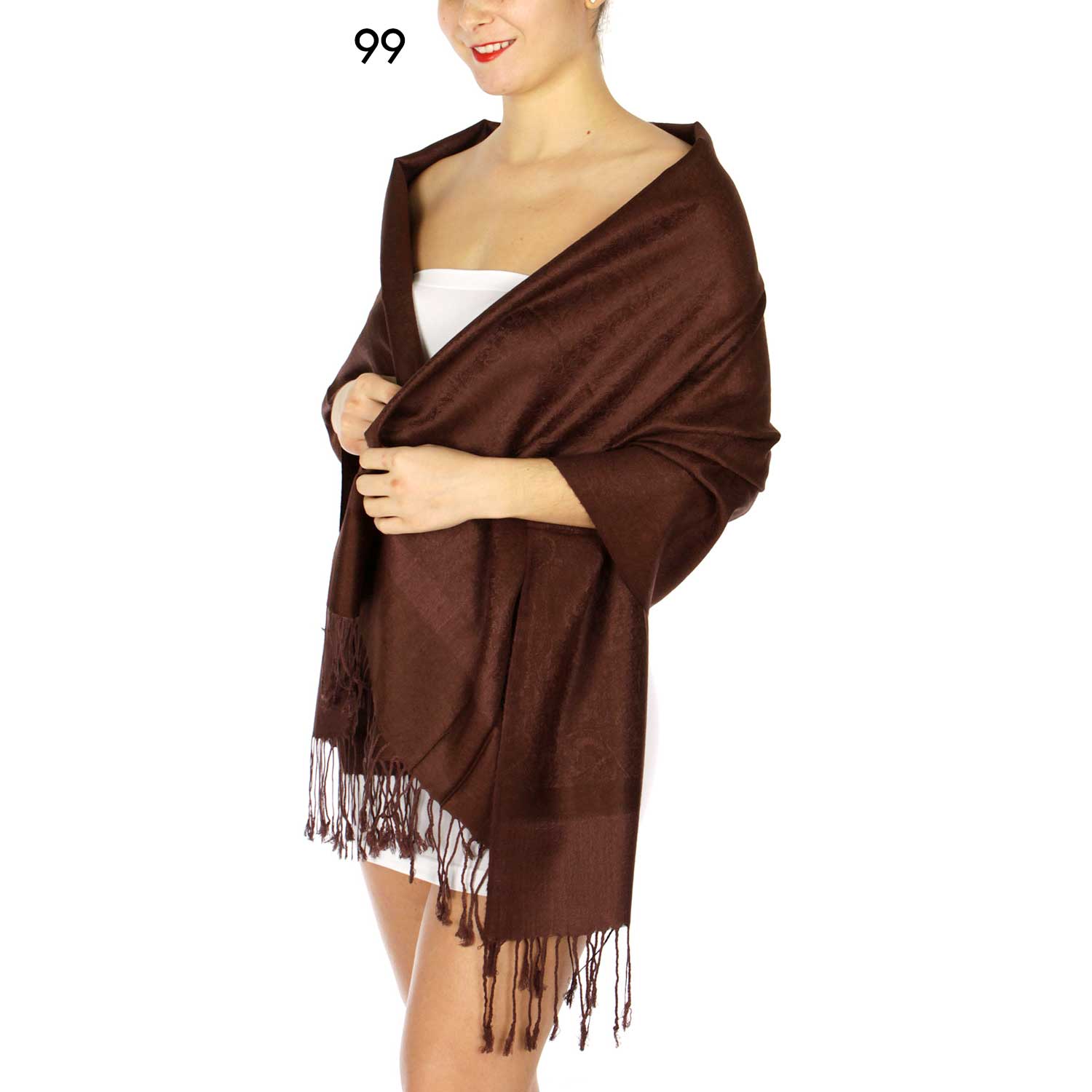 SERENITA – Großhandel Schal – Damen – Jacquard Paisley Pashmina Schal Wendbarer Stola-Wickel27