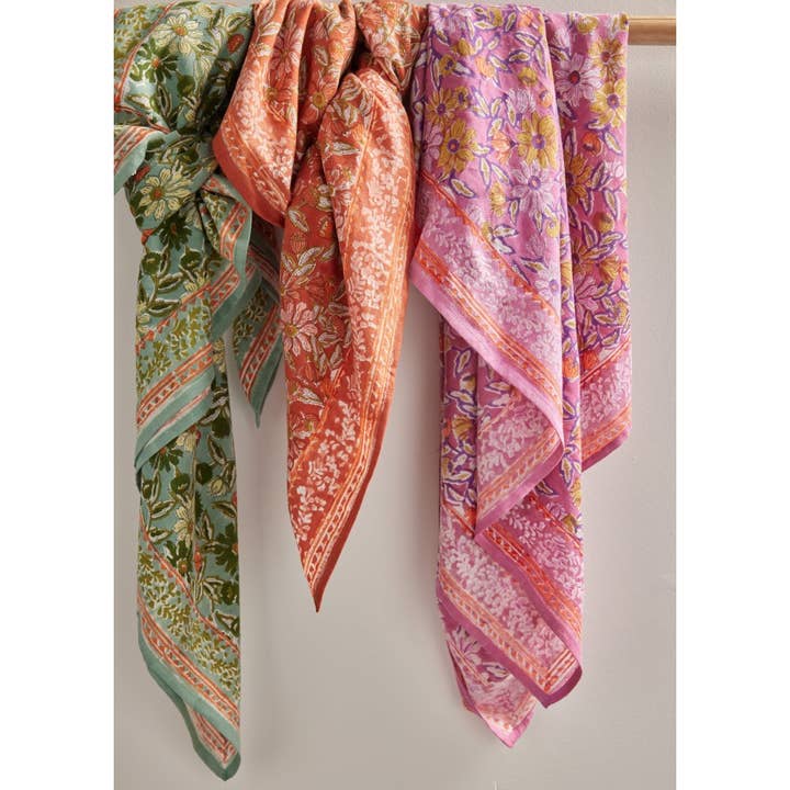 Kindersjaal Indiaas - Meera Terracotta voor wholesale door Bonheur du Jour