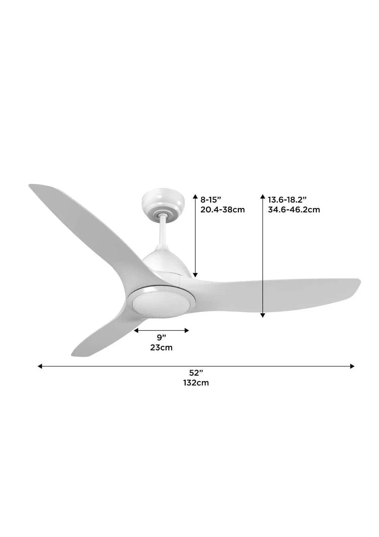 Promounts – wholesale Ceiling fan – ProMounts 52 in. WiFi 3-Blade Smart Ceiling Fan with Reversible Motor9