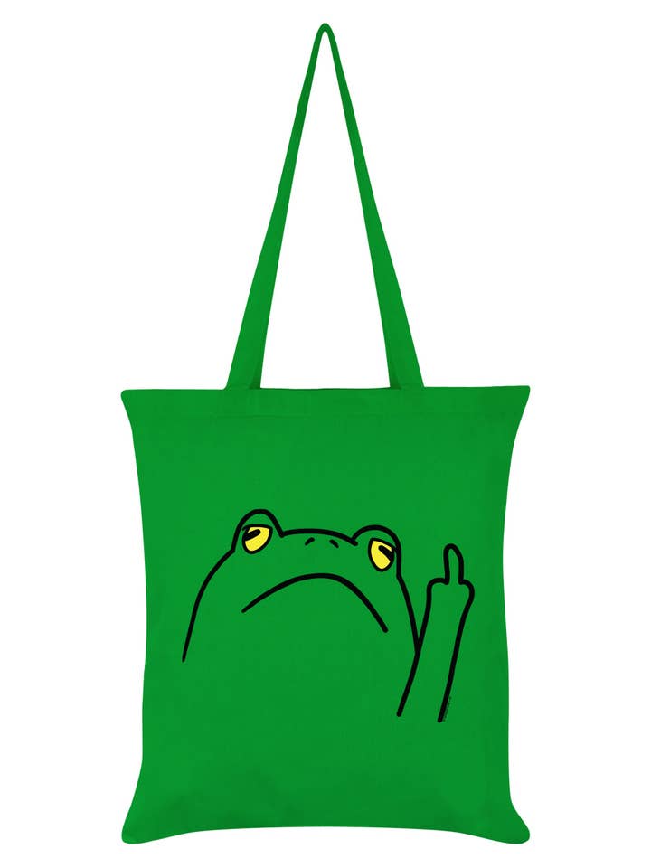 Frog Off Green Tote Bag for wholesale by Grindstore