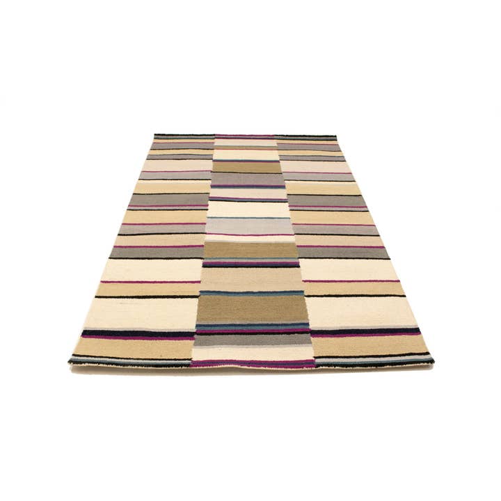 Flerfarvede striber 5X8 moderne tæppe for engroshandel hos Magic Rugs Inc.
