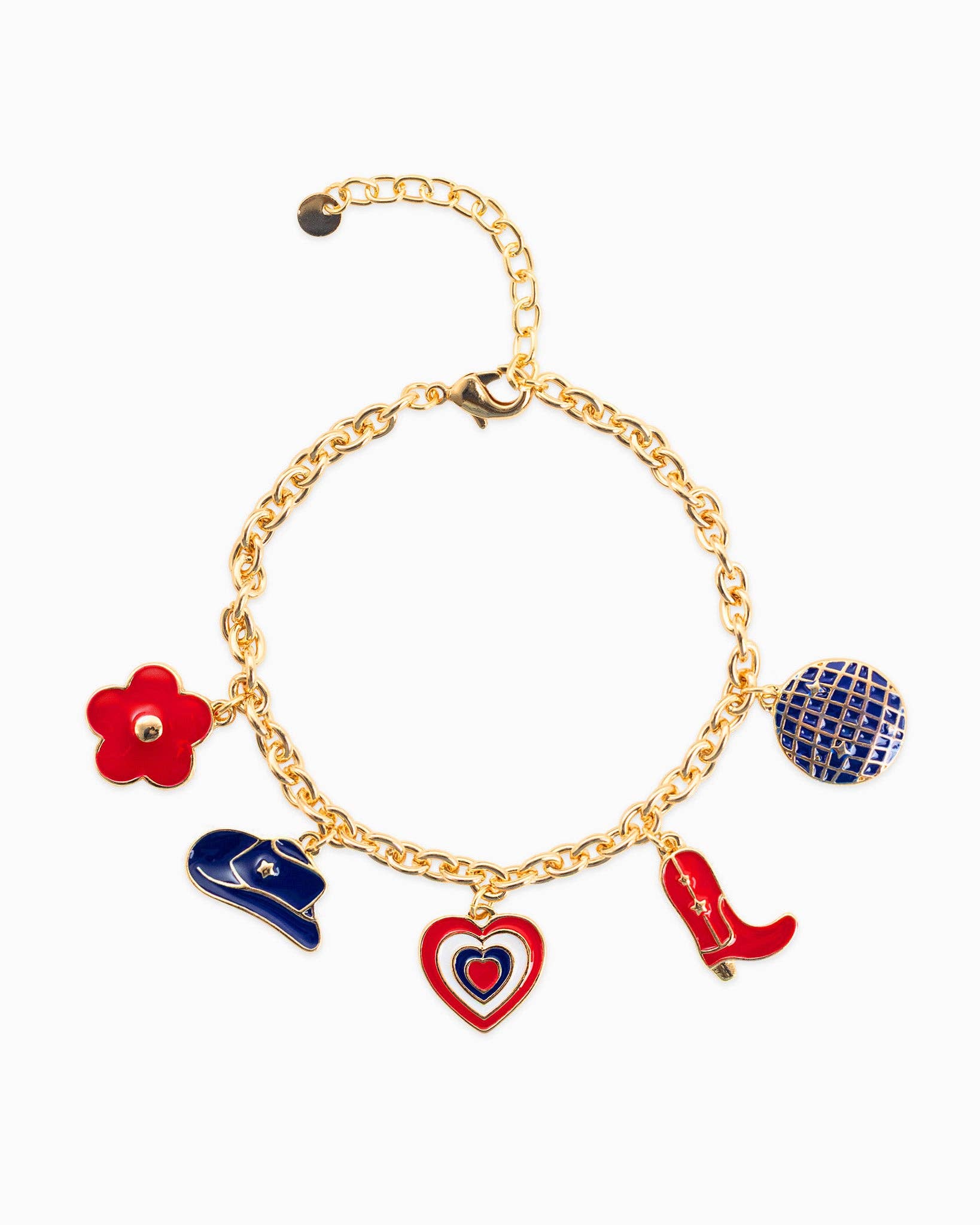 Sessori – Engroshandel Armbånd med vedhæng – Americana Western Diskokugle Kædearmbånd0