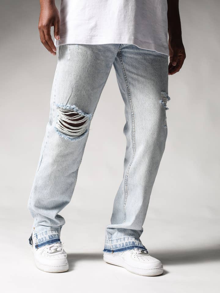 Monocloth - Wholesale Jeans - Men's - Ice Flared Jeans