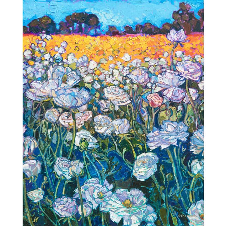"Snow Blooms" 16x20 Paper Print for wholesale by Erin Hanson