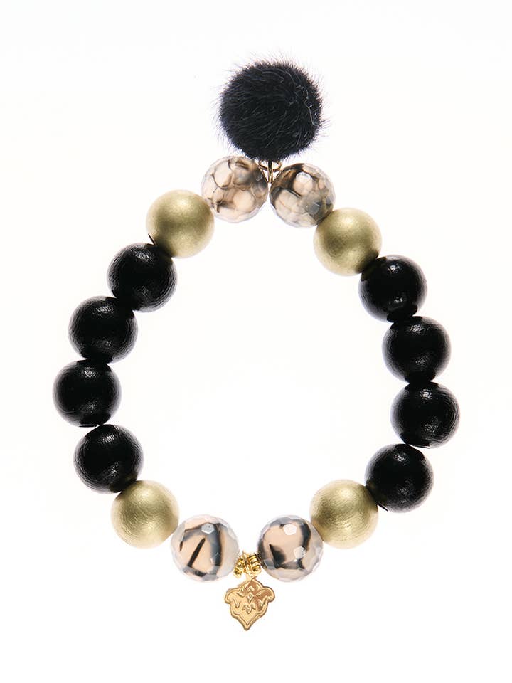 Mala Summer Gold Black Agate for wholesale by samsara collection