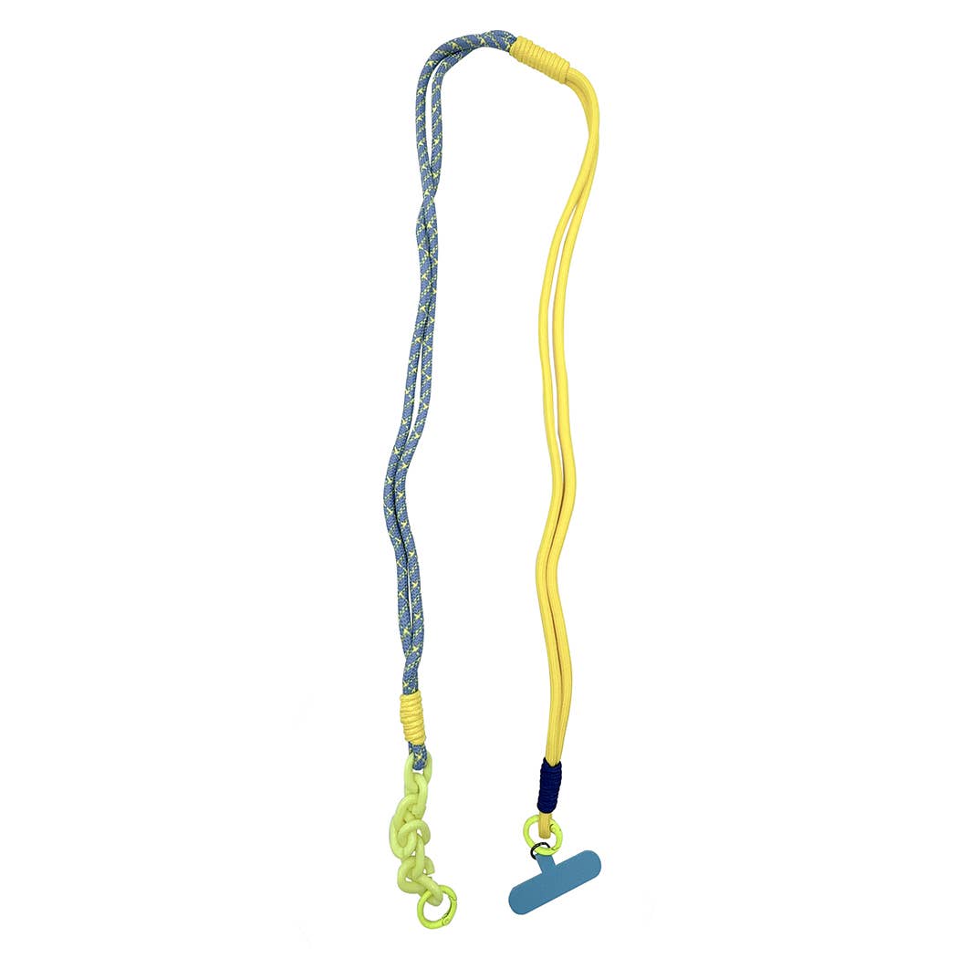 Fashion City - Wholesale Phonecase Strap - Two-Toned Rope Knotted Phone Charm Wrist Strap7