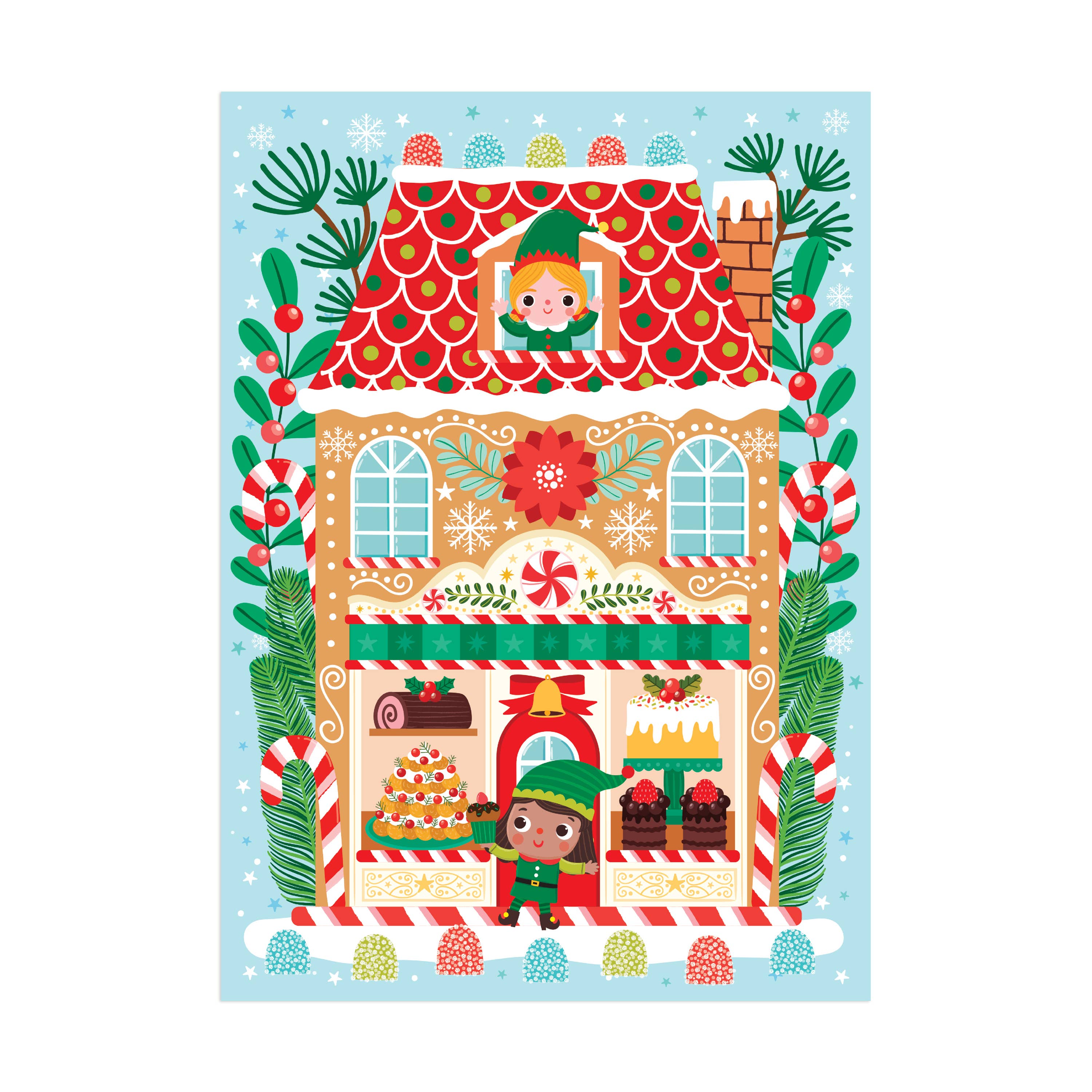 Chronicle Books - Wholesale Ornament - Santa's Bakery 48 Piece Mini Puzzle Ornament3