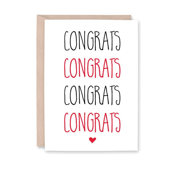 Herzlichen Glückwunsch Glückwunsch Glückwunsch für den Großhandel von Striped Hat Studio