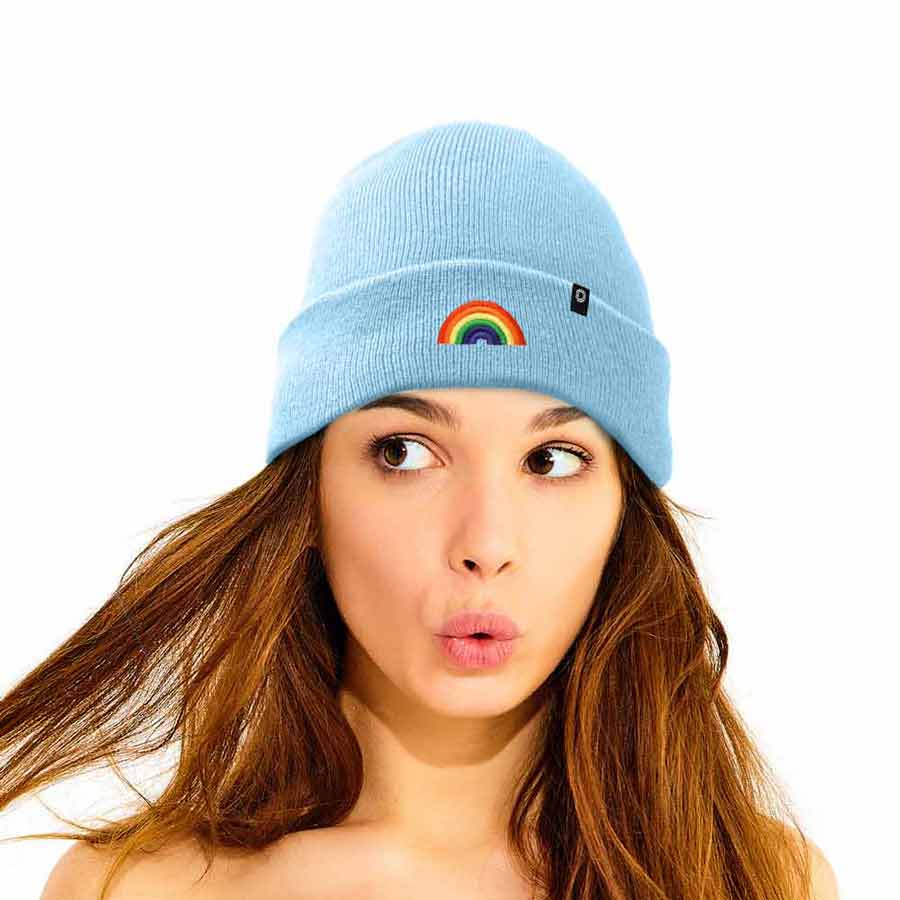 Dalix - Wholesale Beanie - Women's - Dalix Embroidered Rainbow Beanie Cap Cuffed Knit Hat Women6