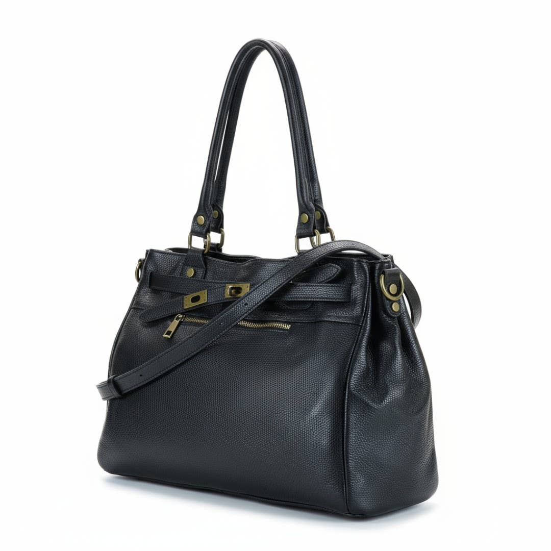 ZEEN - Wholesale Shoulder Bag - Women's - LEILA Nero leather bag1
