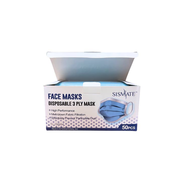 K & S WHOLESALE INC – wholesale Protective face mask/shield – Face Masks Disposable 3 PLY Mask CT1