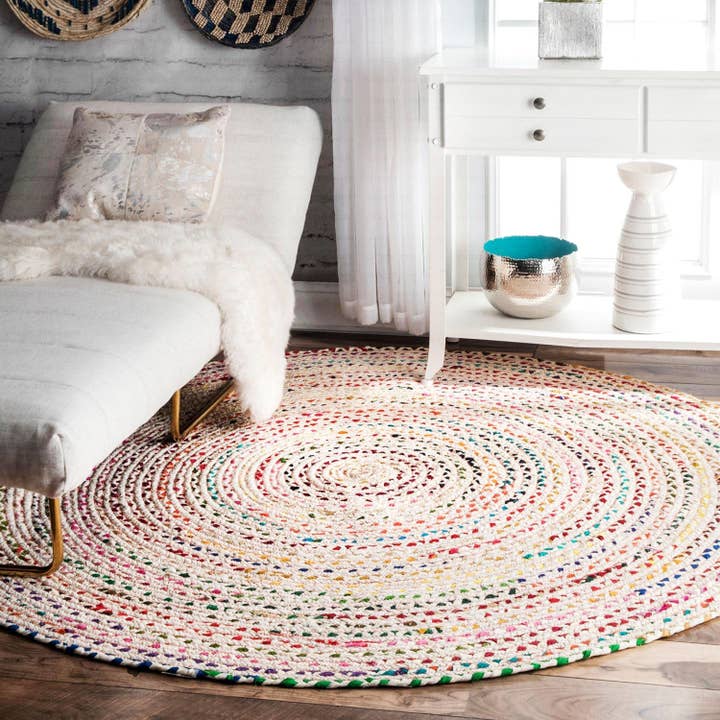 COZY HOMES COLLECTION - Wholesale Area Rug - Handmade Braided Cotton & Jute Chindi Multicolor Area Rugs