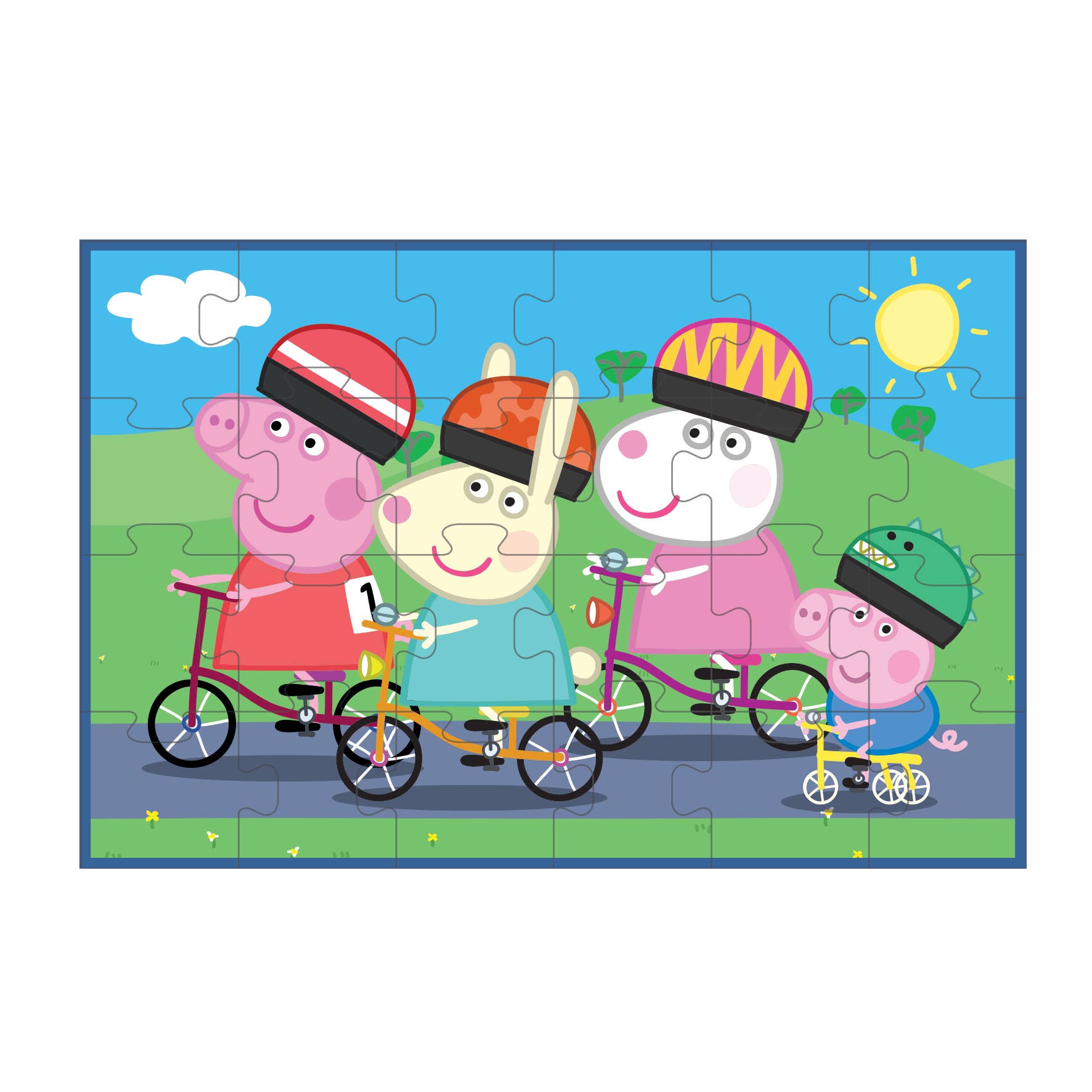 Barbo Toys - Venta al por mayor Puzle - Niños - Peppa Pig - Maleta con un Rompecabezas - En bicicleta1