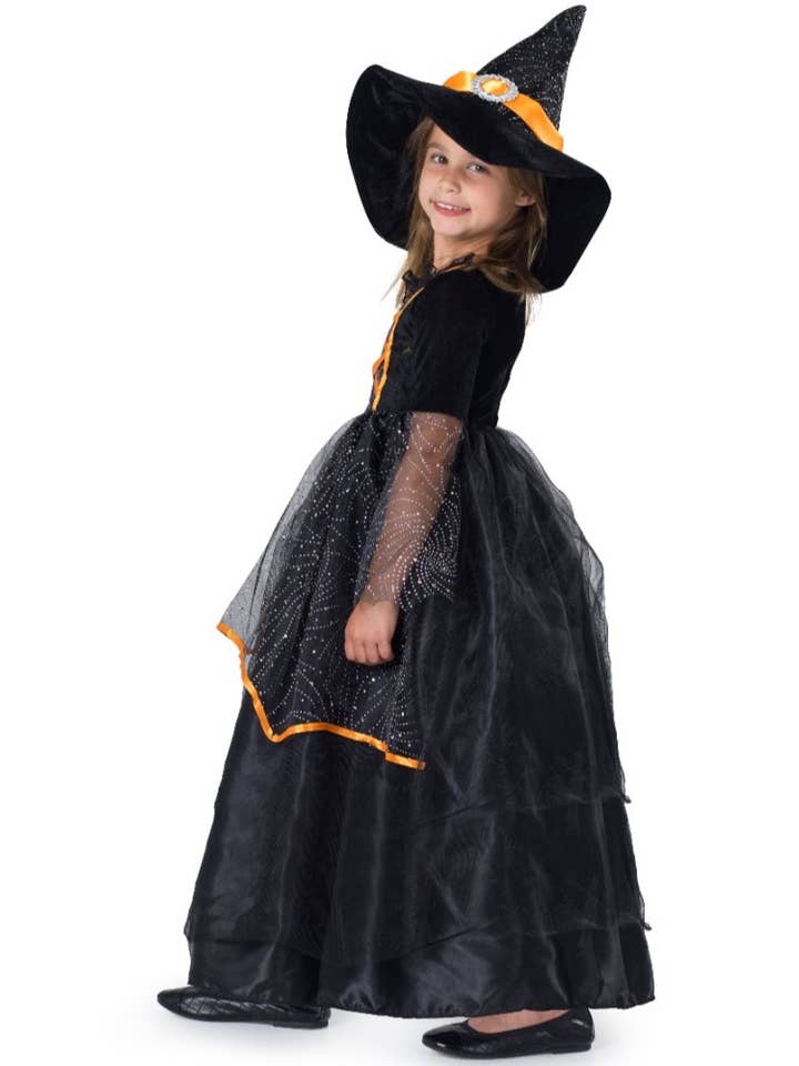 Dress Up America - Wholesale Costume - Kids - Black & Orange Witch Costume - Kids